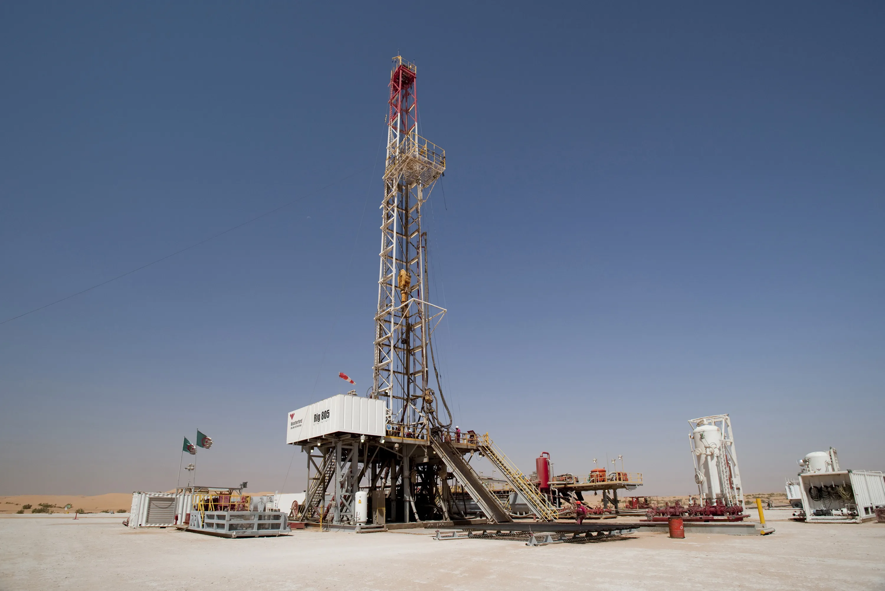 Energy infrastructure in Hassi Messaoud, eastern Algeria.