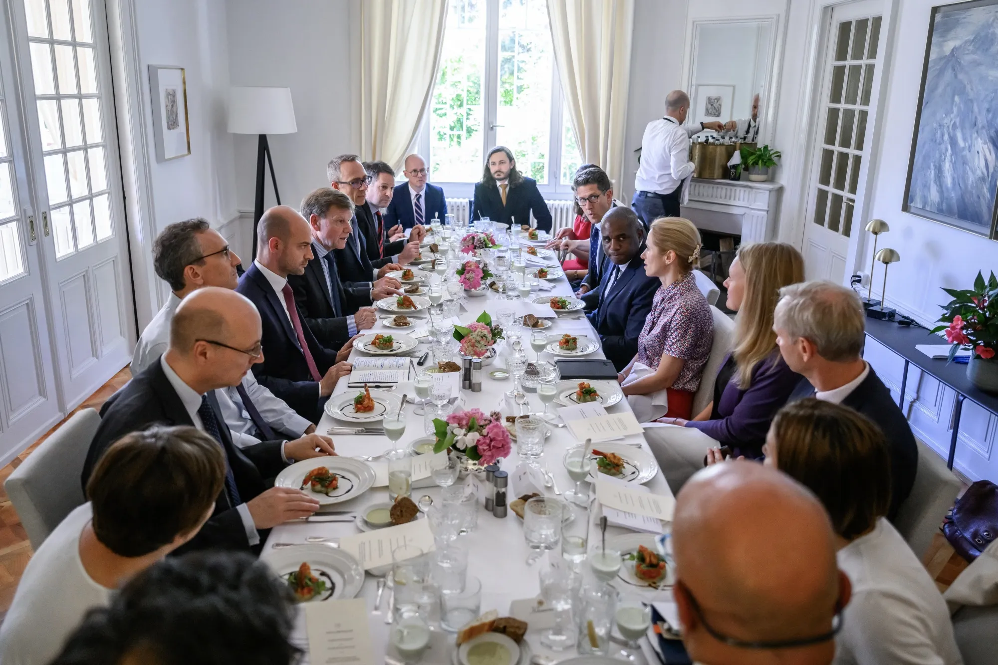 Foreign ministers attend a working lunch in Geneva on June 20.