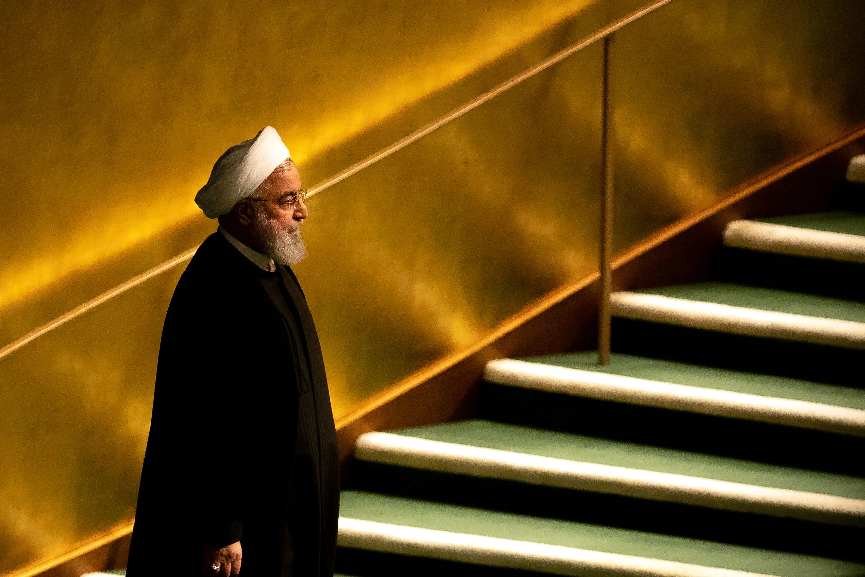 Hassan Rouhani at the UN General Assembly meeting in New York, Sept. 25.