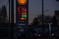 Drivers Wait In Long Lines As Gas Prices Rise