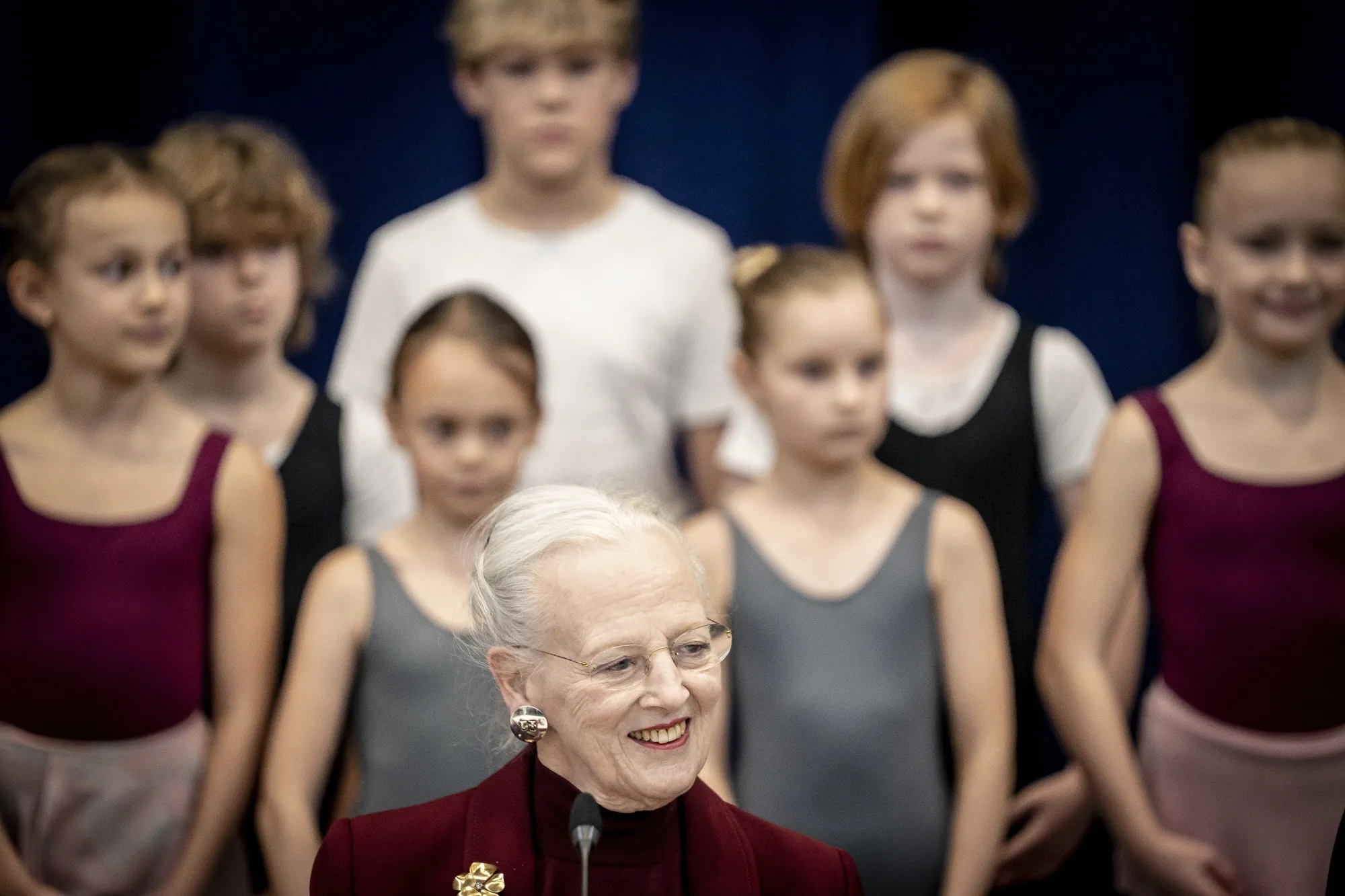 Denmark's Queen Margrethe during the first working day at the HC Andersen ballet The Snow Queen at Tivoli in Copenhagen, on Nov. 2 2021. Queen Margrethe, who surprised her country by abdicating earlier this year, is back as ballet costume designer with Denmark’s famed Tivoli amusement park that celebrates its 150th anniversary this year, the gardens said Monday March 11, 2024. (Mads Claus Rasmussen/Ritzau Scanpix via AP, File)