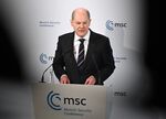 Olaf Scholz speaks at the 58th Munich Security Conference on Feb. 19.