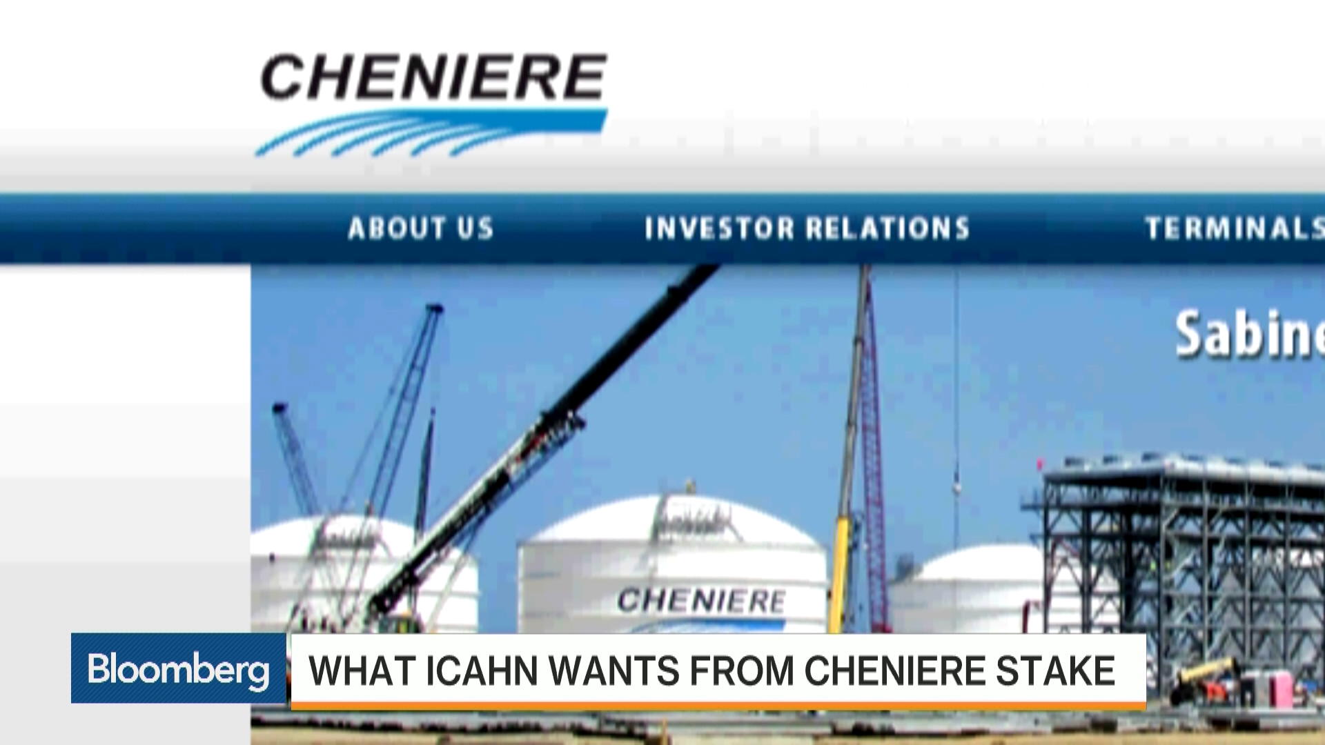 Watch Icahn Takes Active Stake In Cheniere, What Does He Want? - Bloomberg