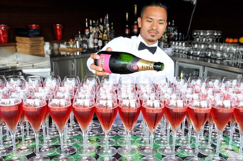 Champagne poured very (very) freely during the Piper-Heidsieck Lunch at Bommie Restaurant.