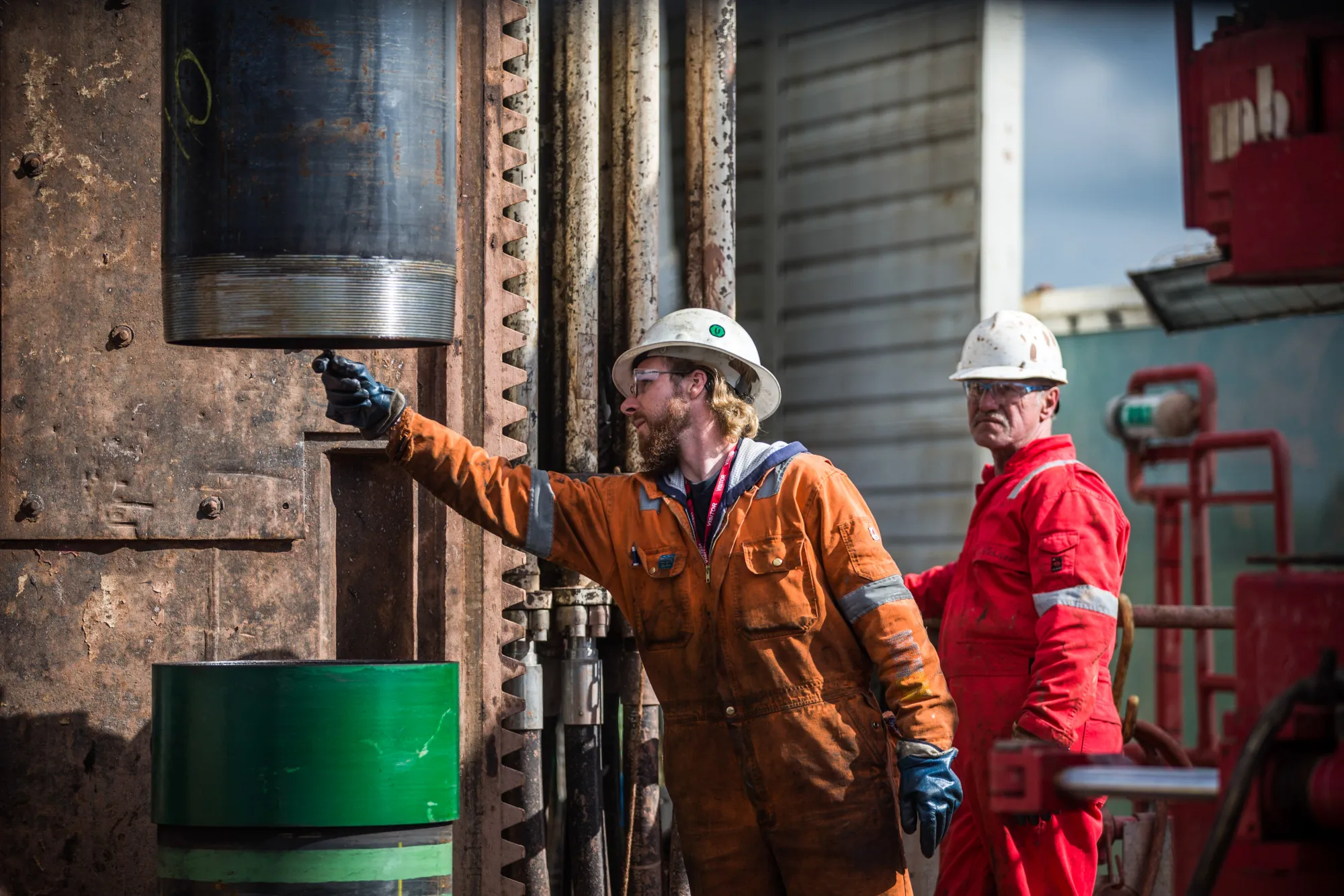 A worker at Cuadrilla Resources Ltd.’s Preston New Road site near Blackpool, U.K.
