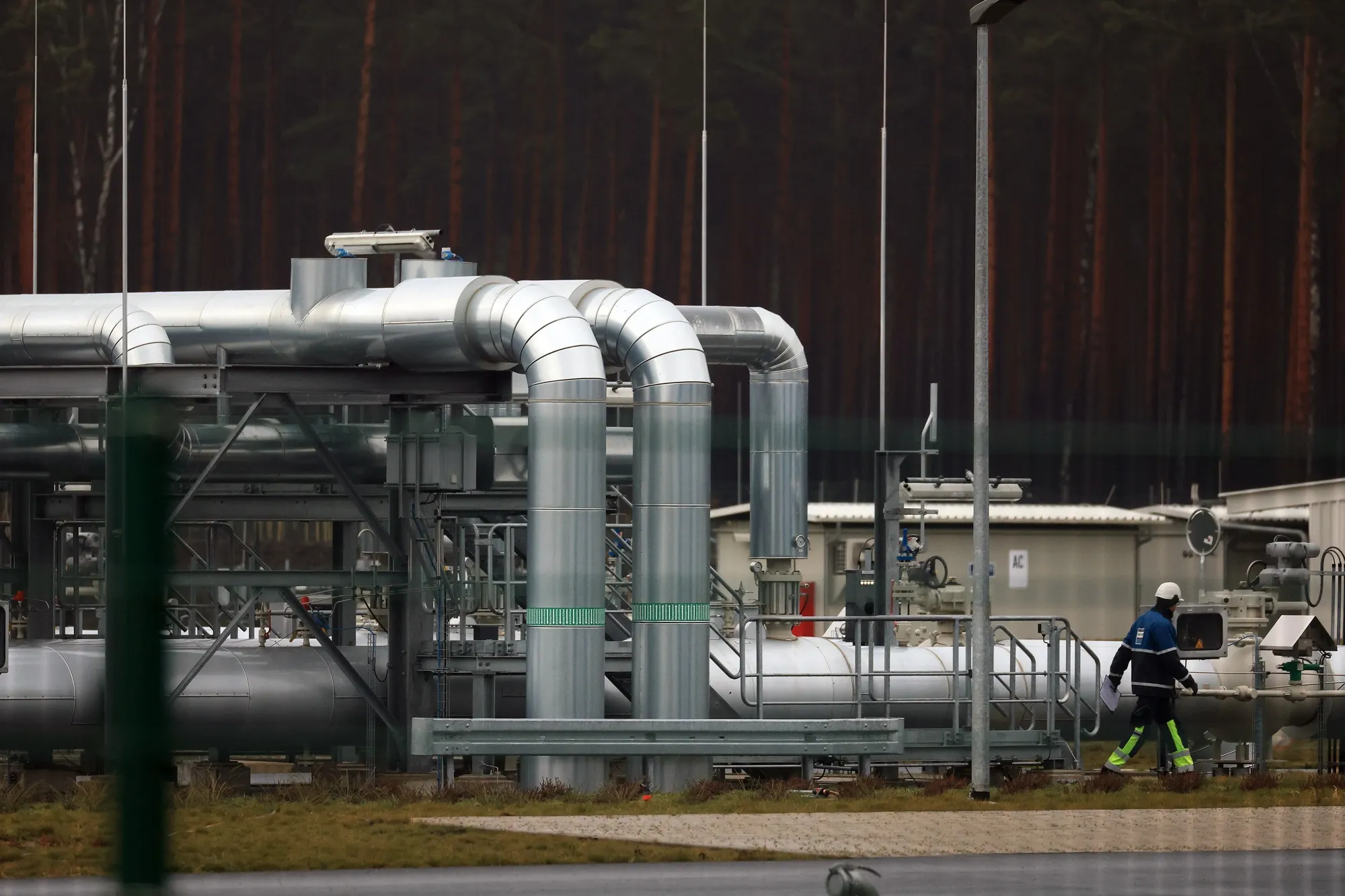 A Gascade Gastransport pipeline link in Germany.