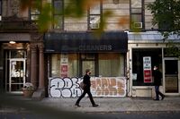 ‘For Lease’ signs and shuttered storefronts have become a common sight as small businesses struggle to survive the pandemic. 