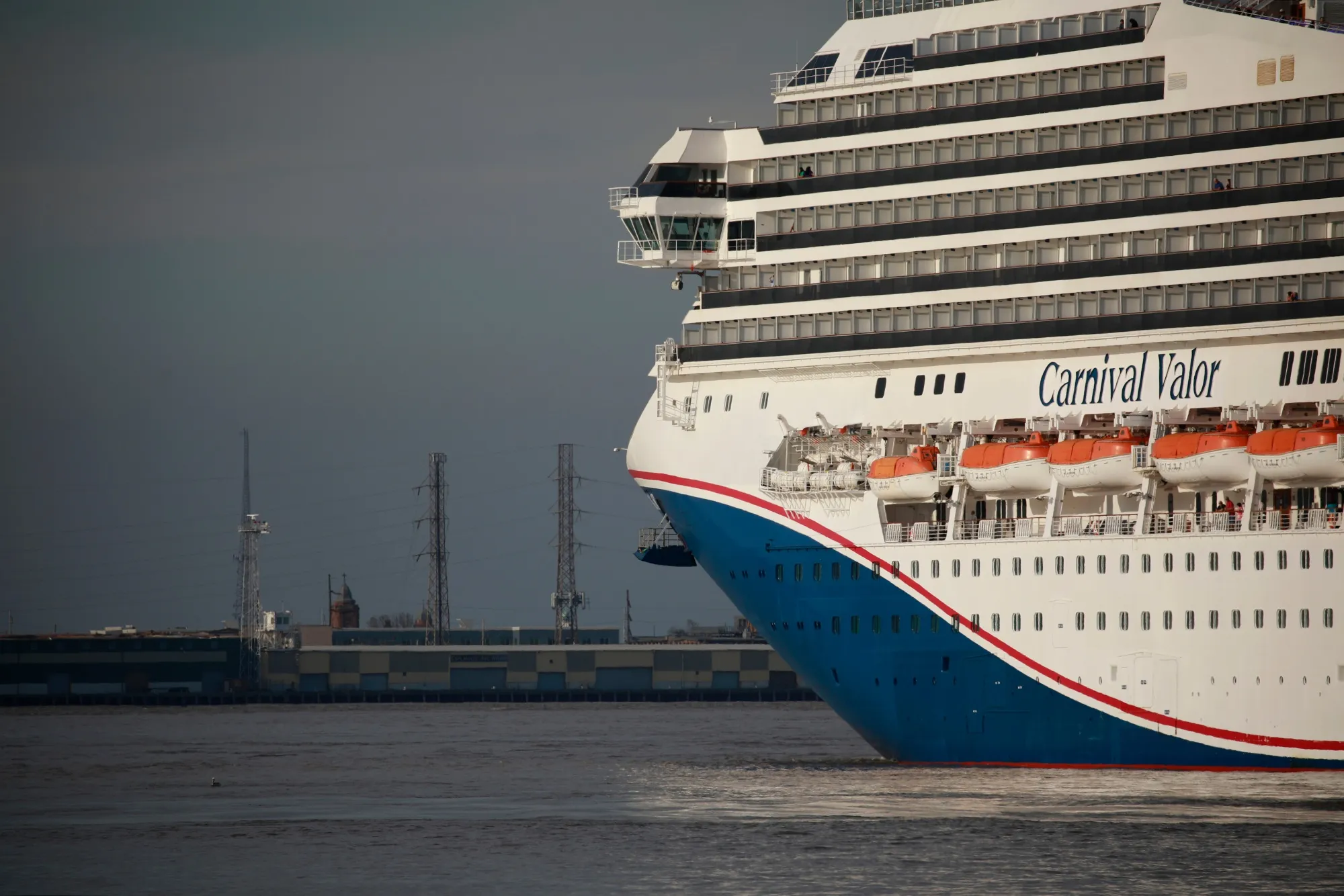 The Carnival Valor cruise ship sets sail from the Port of New Orleans on Thursday, March 3, 2022.
