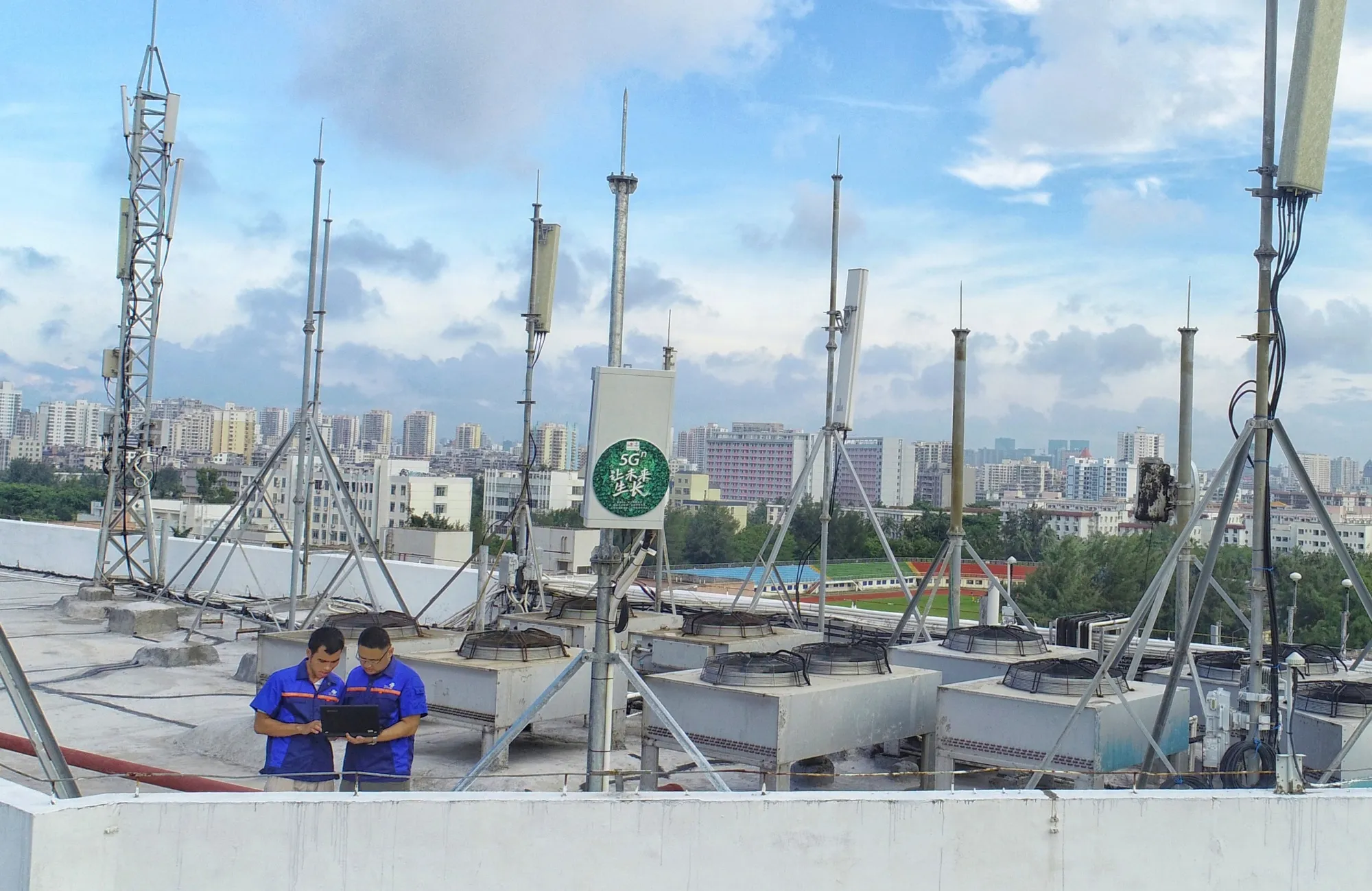 5G base stations are sprouting all over China.