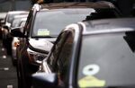  Uber drivers in San Francisco, California.