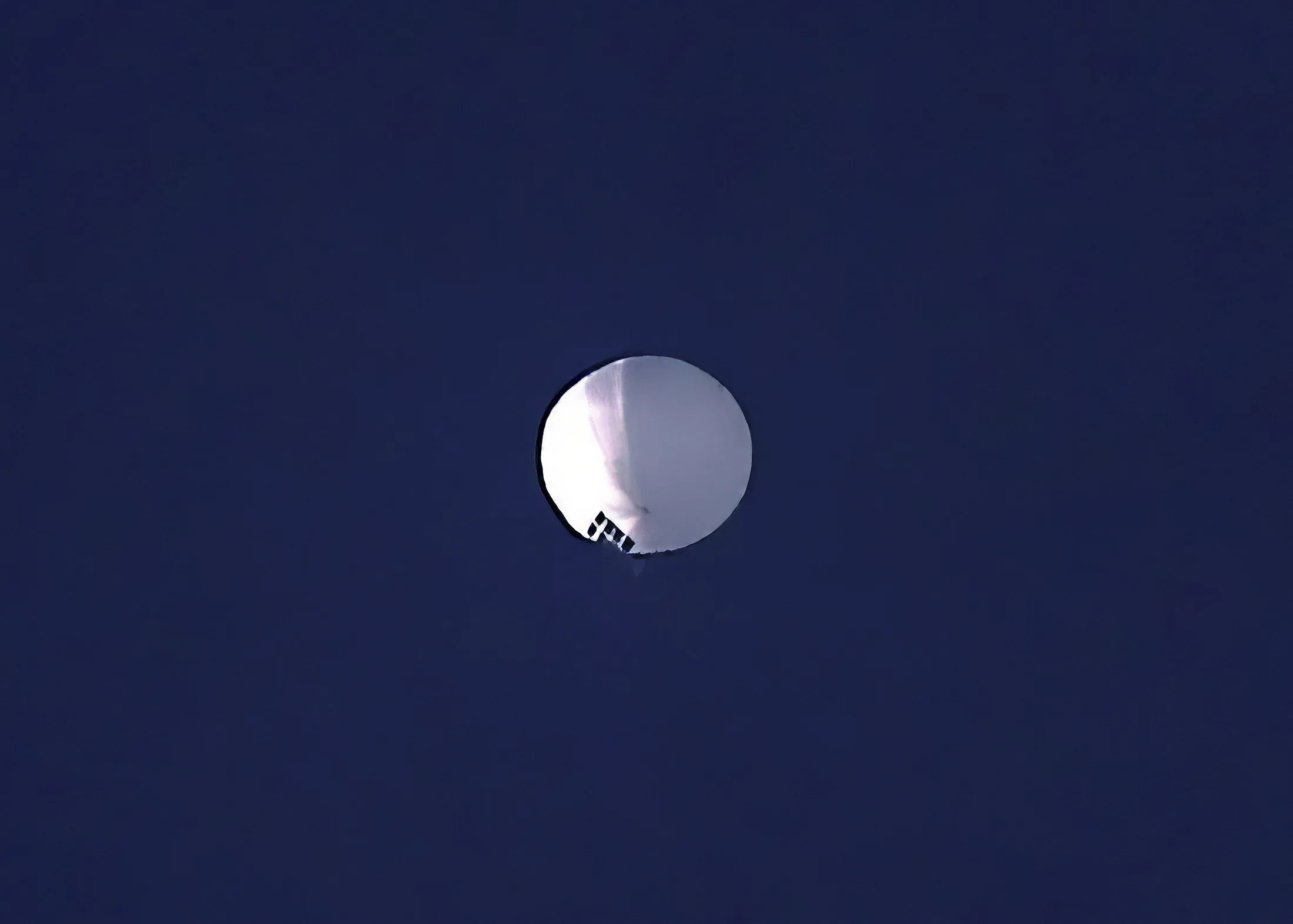 A high altitude balloon over Montana, US last week.