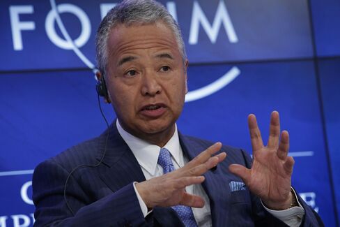 Akira Amari in Davos