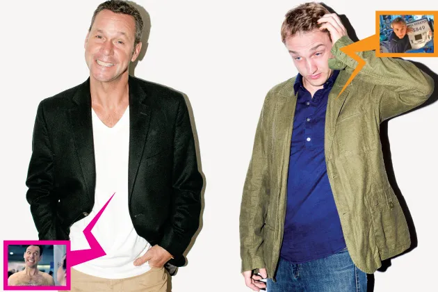 Smiling Bob (left): Andrew Olcott was the beaming face of Enzyte, a “natural male enhancement” product. Today he runs a small advertising business; The Dell Dude (right): Ben Curtis was still an NYU student when his raves about Dell computers blanketed the nation in the ’00s. Now he’s looking for work