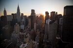 A view of midtown is seen from the penthouse apartment at the 50 United Nations Plaza building in New York, U.S.