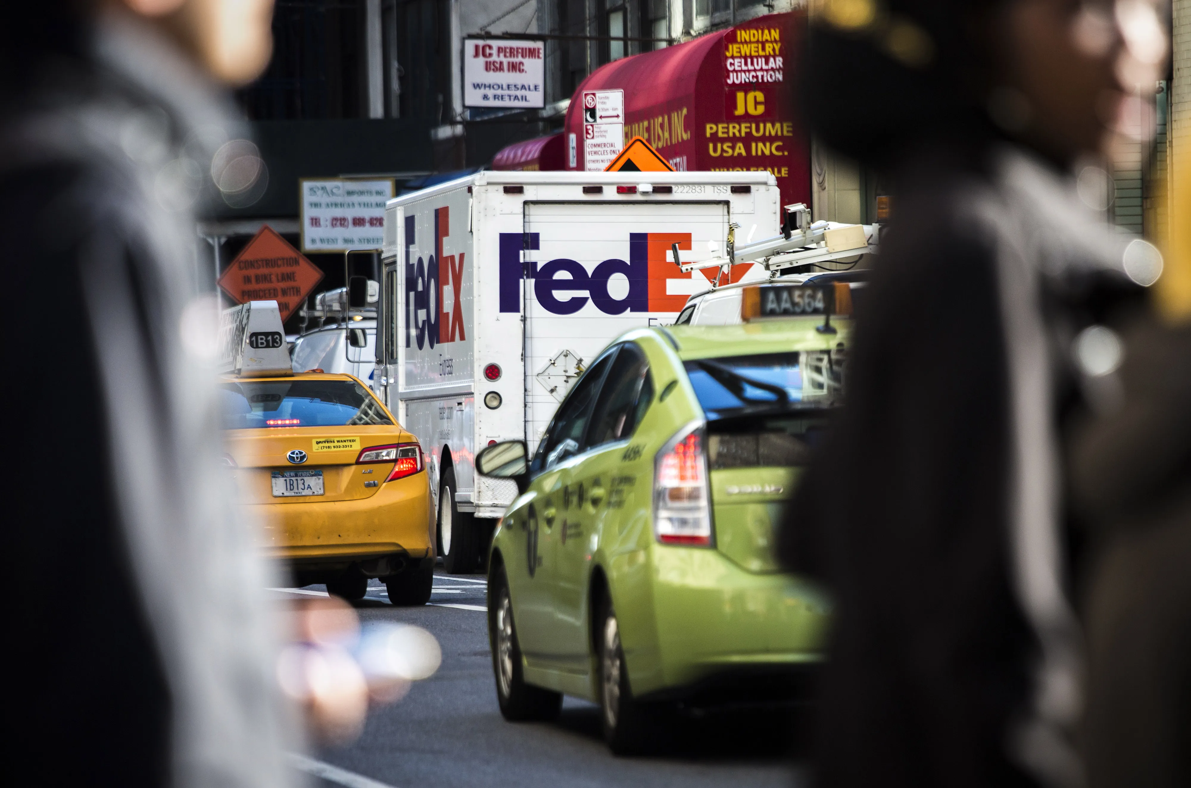 Traffic in the Midtown neighborhood of New York.