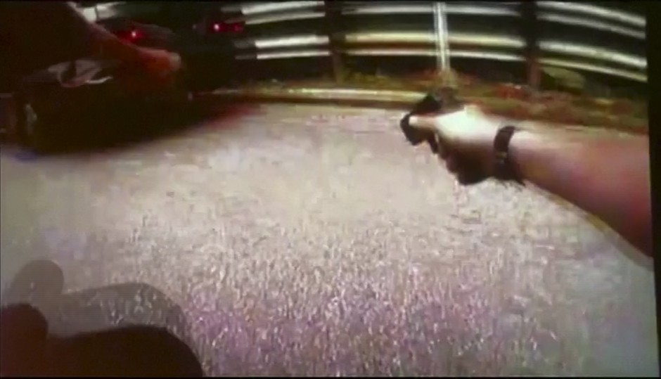 Video released by the Hamilton County Prosecutor's Office shows University of Cincinnati police officer Ryan Tensing, who shot and killed Sam DuBose, an unarmed black man, during a traffic stop.