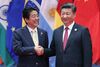 Chinese President Xi Jinping (right) shakes hands with Japanese Prime Minister Shinzo Abe to the G20 Summit on September 4, 2016 in Hangzhou, China.