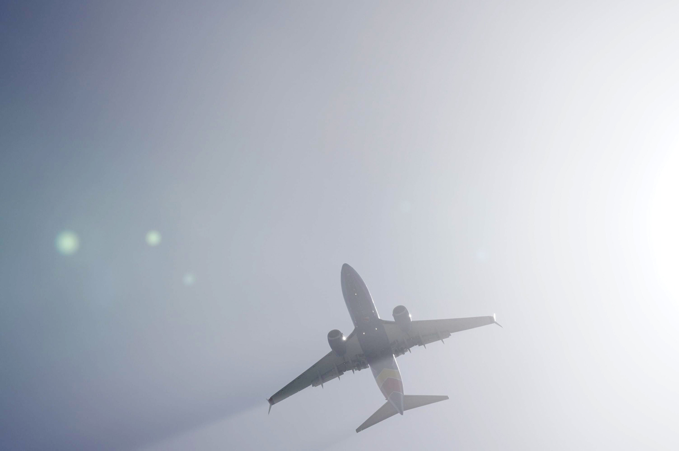 A passenger aircraft prepares to land at Los Angeles International Airport (LAX).
