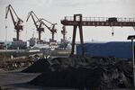 Piles of coal in China