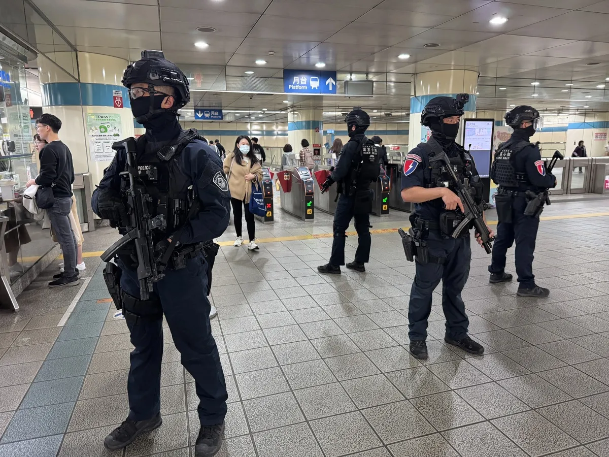 Authorities increased security measures and police presence&nbsp;following smoke grenade and stabbing attacks&nbsp;in Taipei, Taiwan, on Dec. 19.