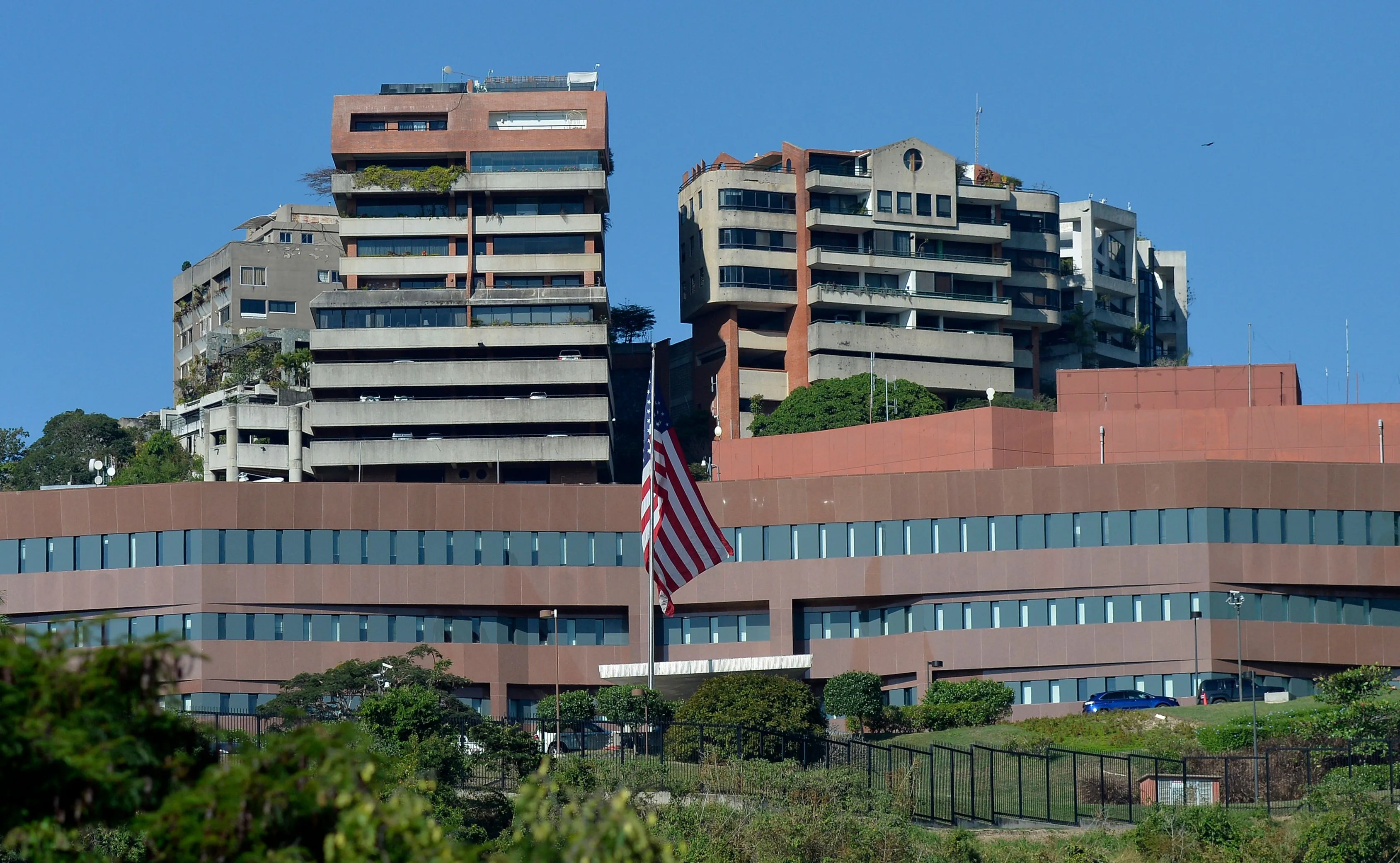 The embassy of the United States in Caracas.