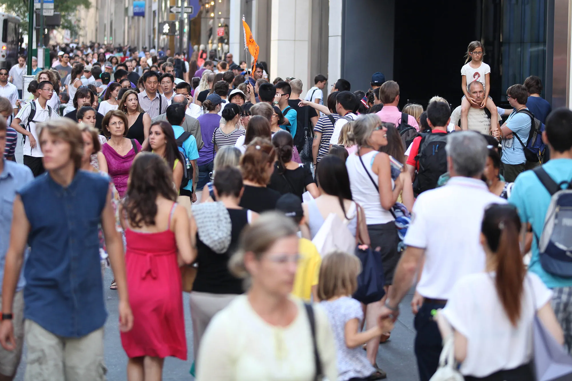 Pedestrians Chaos In Manhattan