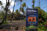 Schild am Coco Palms Resort, Insel Kauai, Hawaiian Island, Süd-Pazifik, USA, Amerika