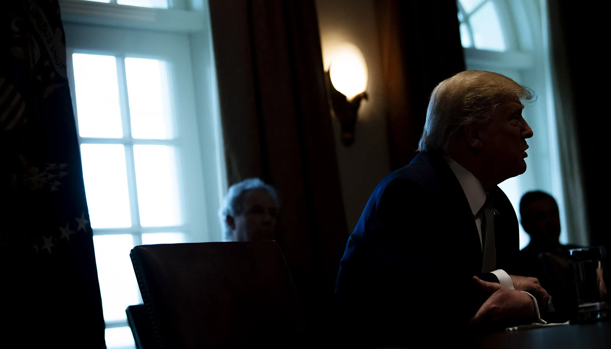 Donald Trump speaks during a meeting with tourism industry executives at the White House in Washington, D.C. on&nbsp;March 17.