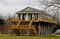 A home in Plaquemines Parish, La., that’s been elevated to protect it from floods.