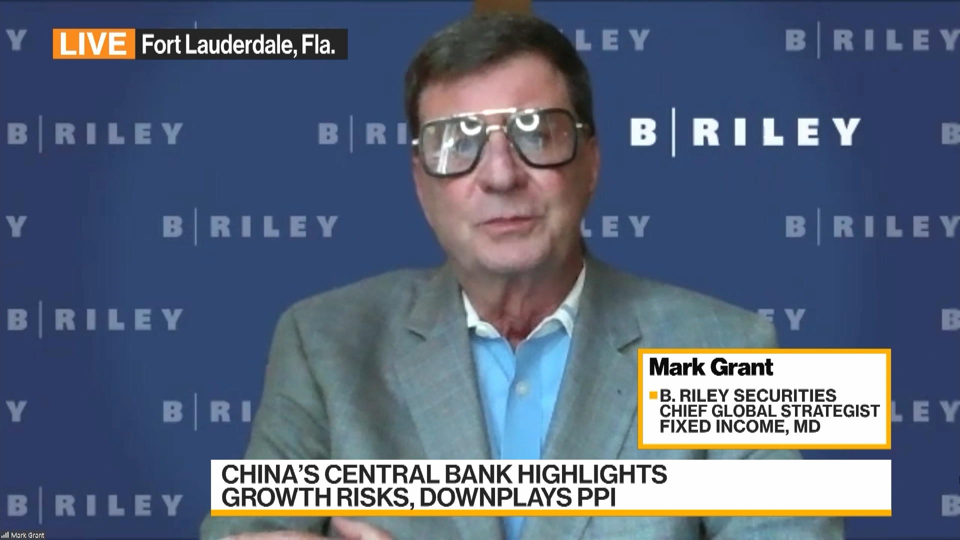 Watch B. Riley Securities' Grant On China - Bloomberg