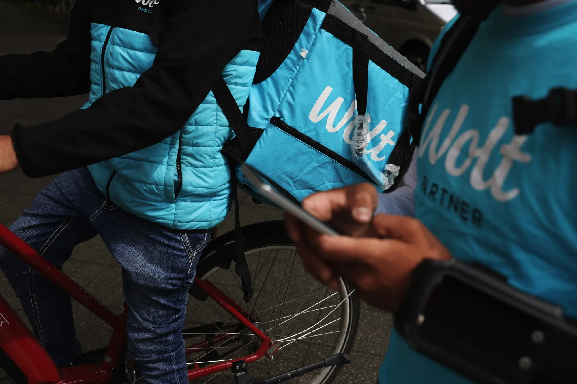 Wolt couriers in Berlin. Helsinki-based Wolt operates in 23 markets across Europe.