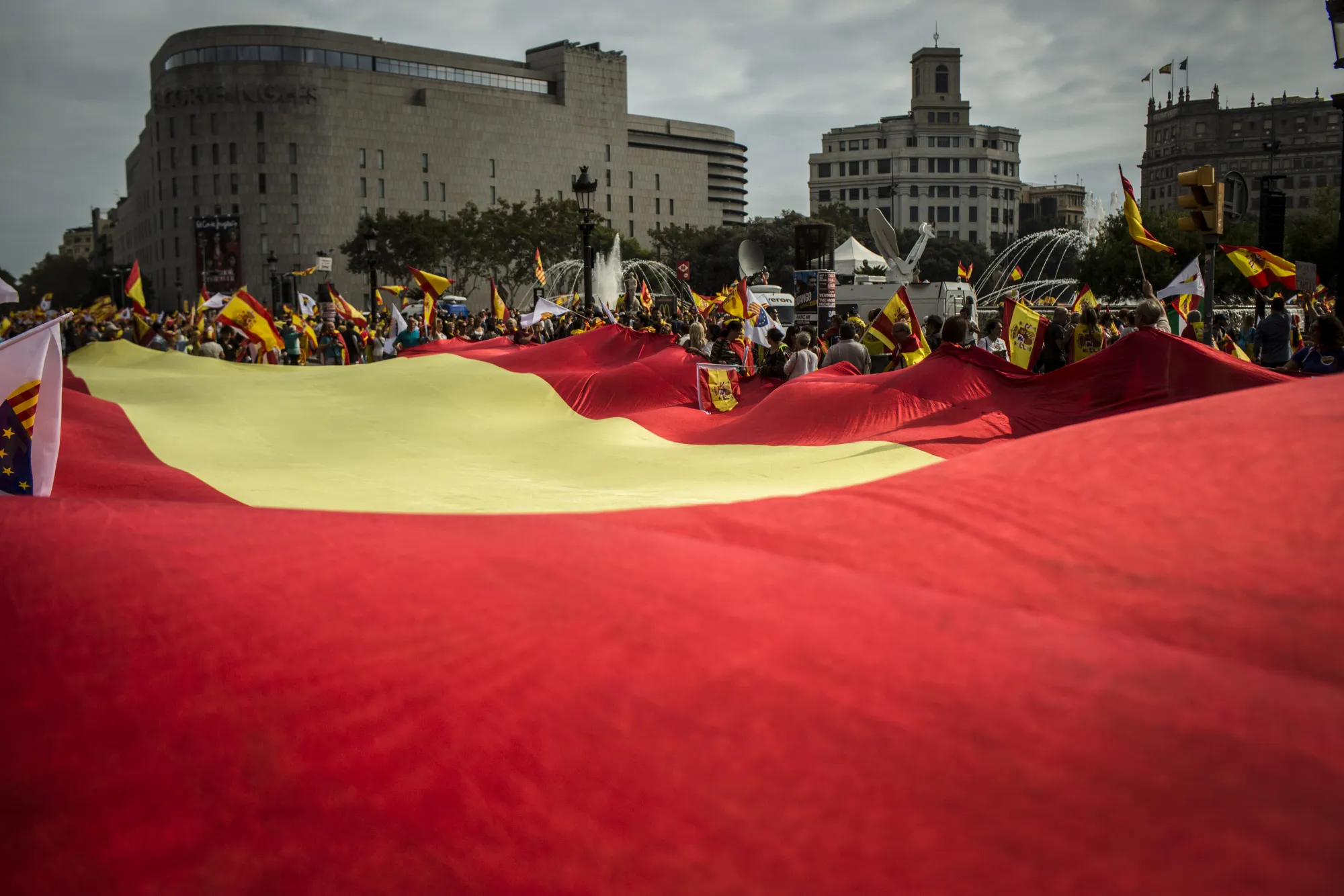 Pro Unity Demonstration On Spain's National Day
