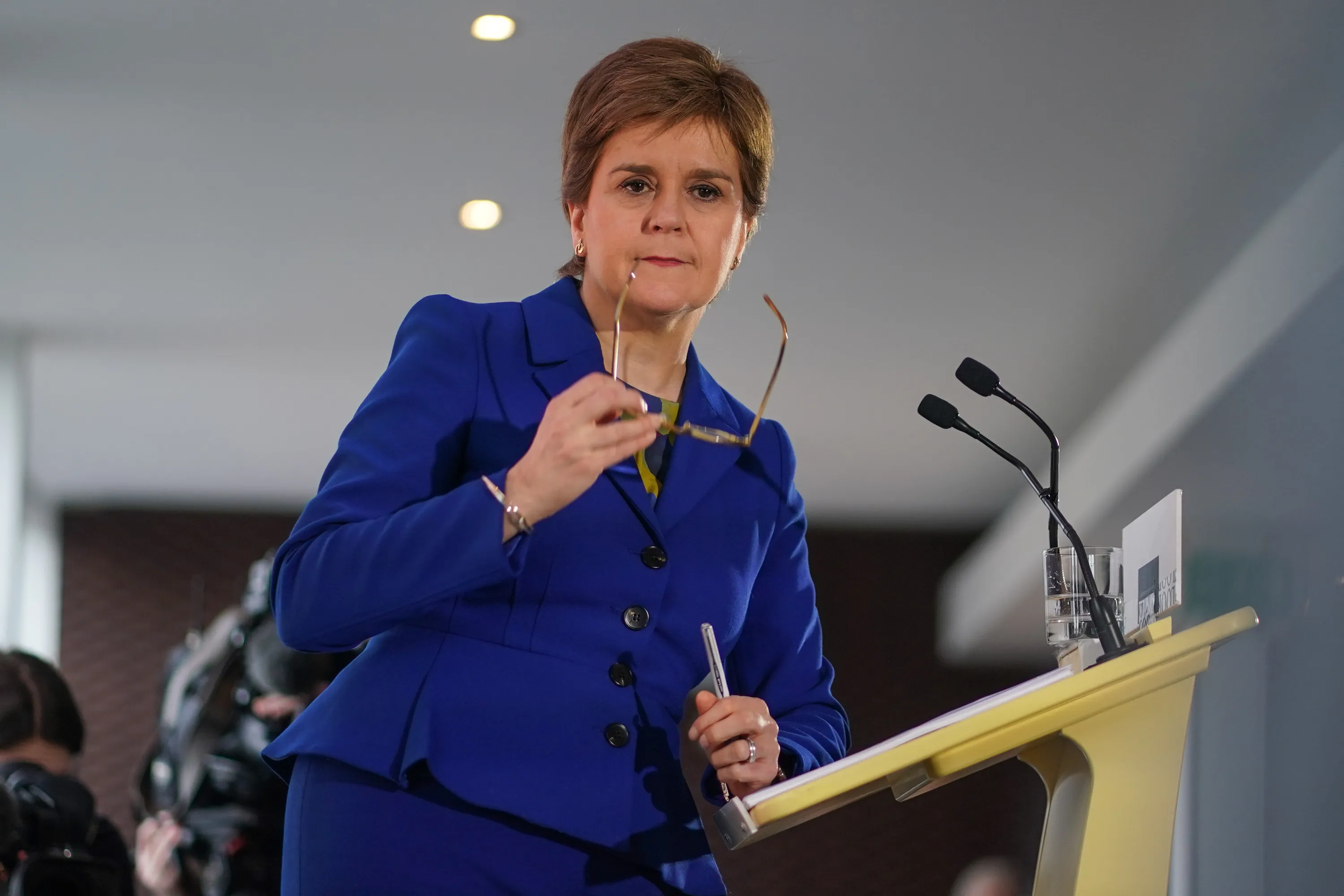 First Minister Nicola Sturgeon, leader of the SNP Party.