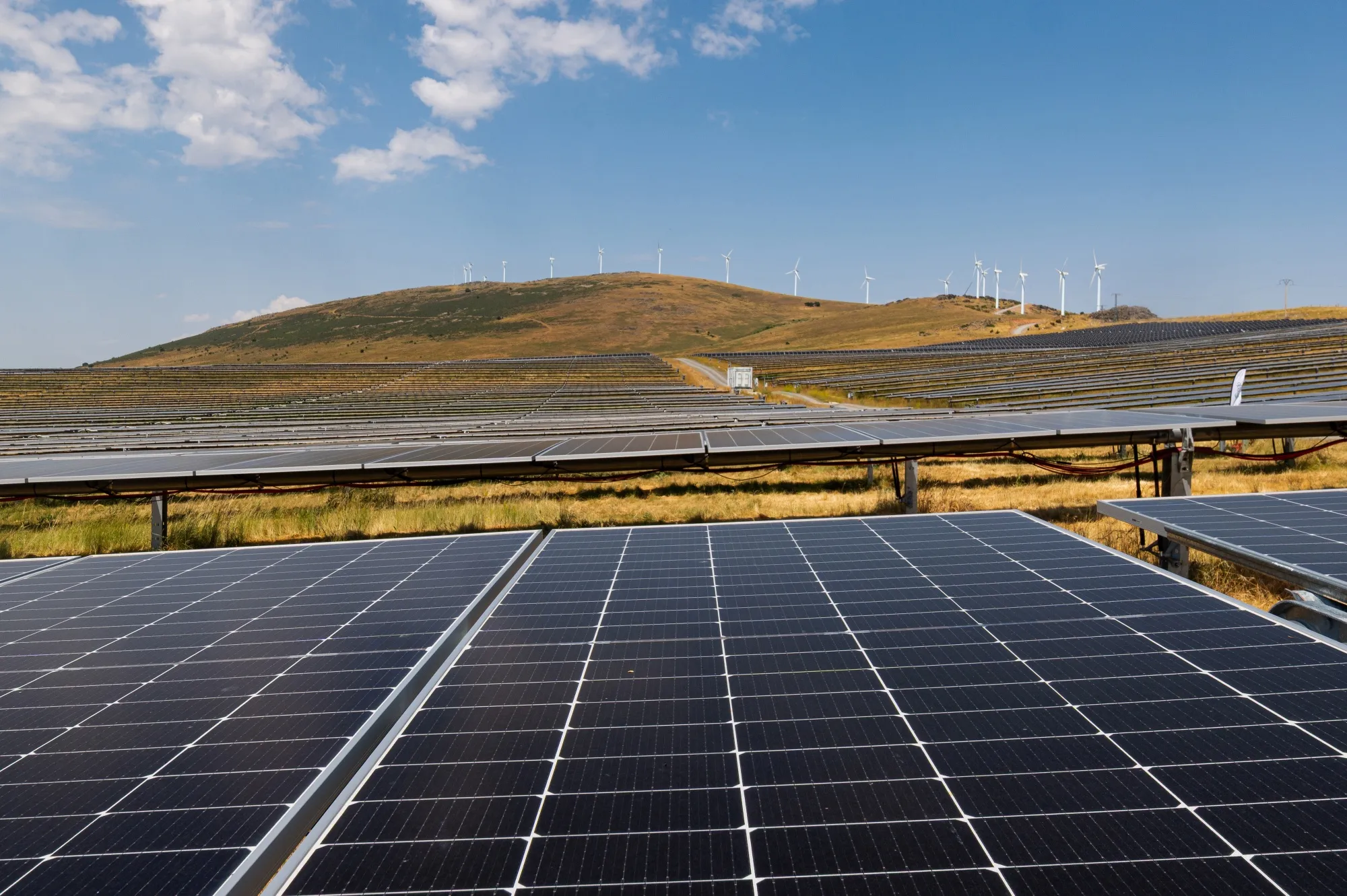 Solar panels in Avila, Spain.