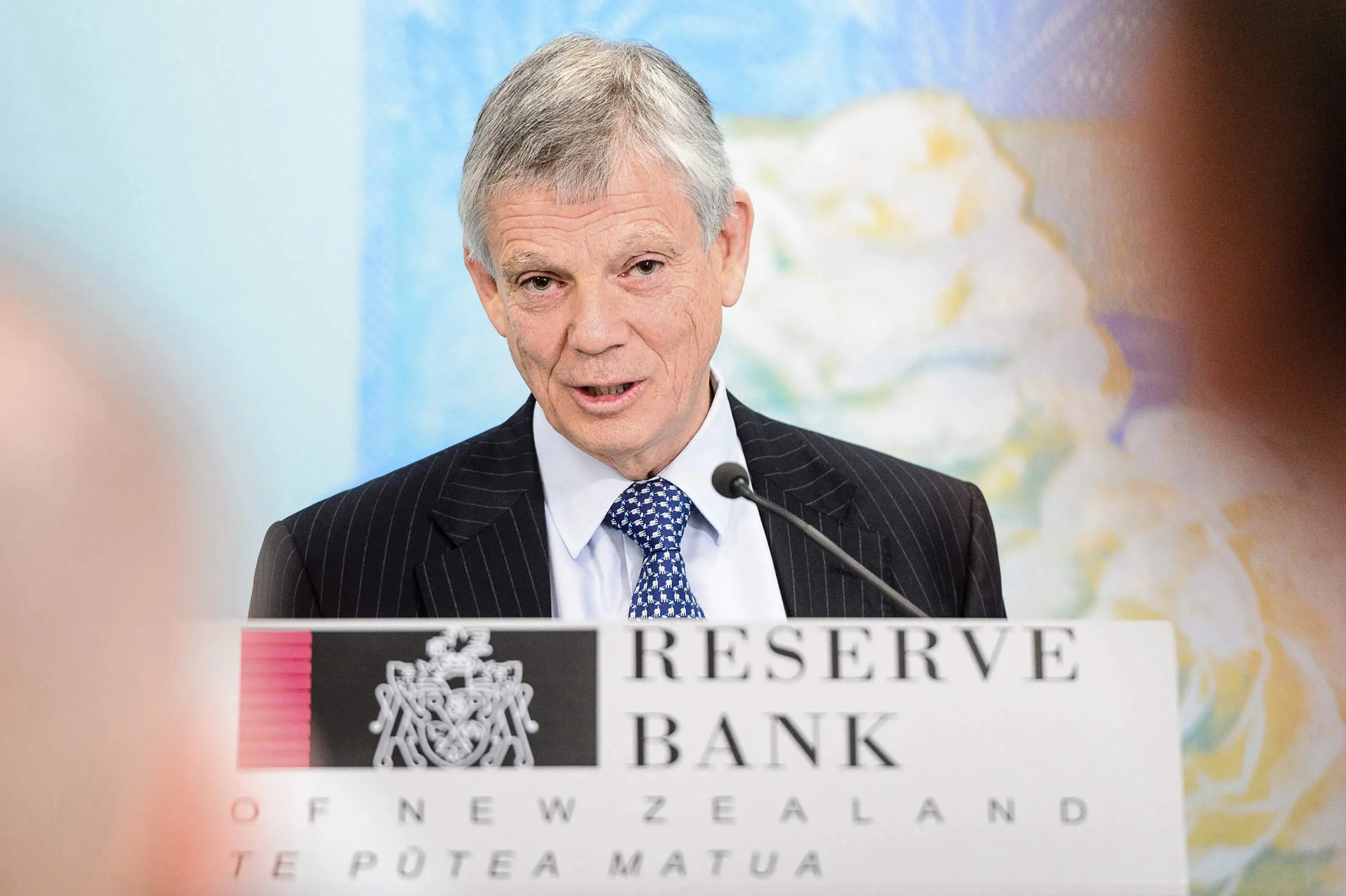 Graeme Wheeler, governor of the Reserve Bank of New Zealand, speaks during a news conference at the central bank's headquarters in Wellington, New Zealand, on June 11, 2015.
