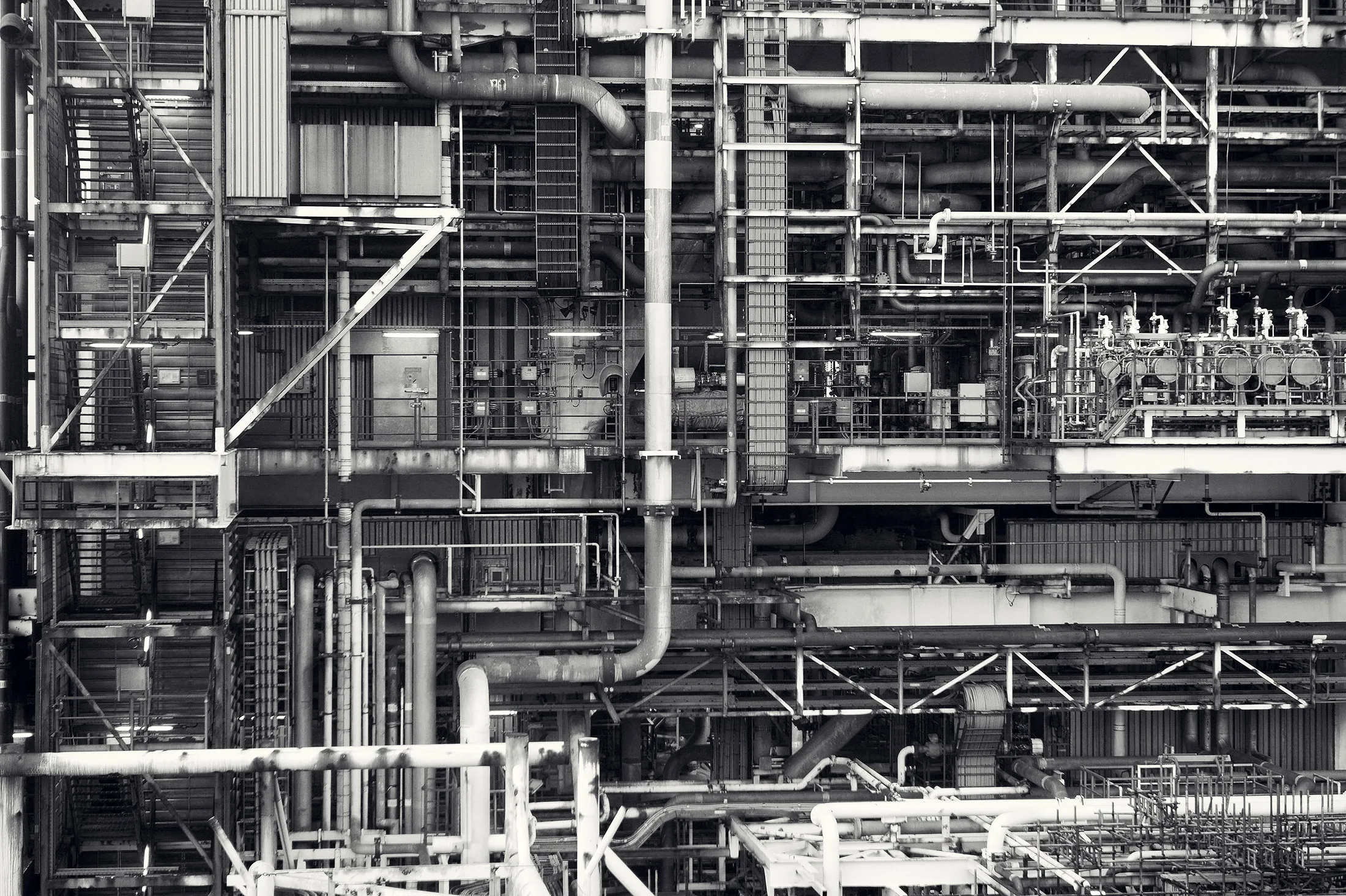 A picture shows section of the BP ETAP (Eastern Trough Area Project) oil platform in the North Sea, around 100 miles east of Aberdeen, Scotland.
