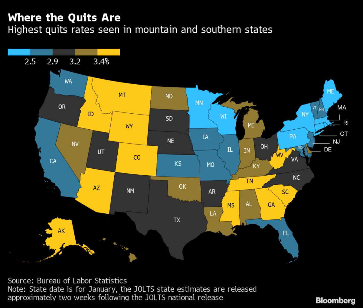 Where Are Workers Quitting the Most? Great Resignation Highest in US ...