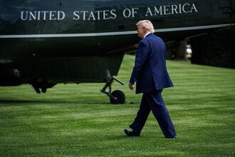 President Trump Departs White House For New Jersey