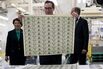 Treasury Secretary Mnuchin Views Production Of Currency Bearing His Signature