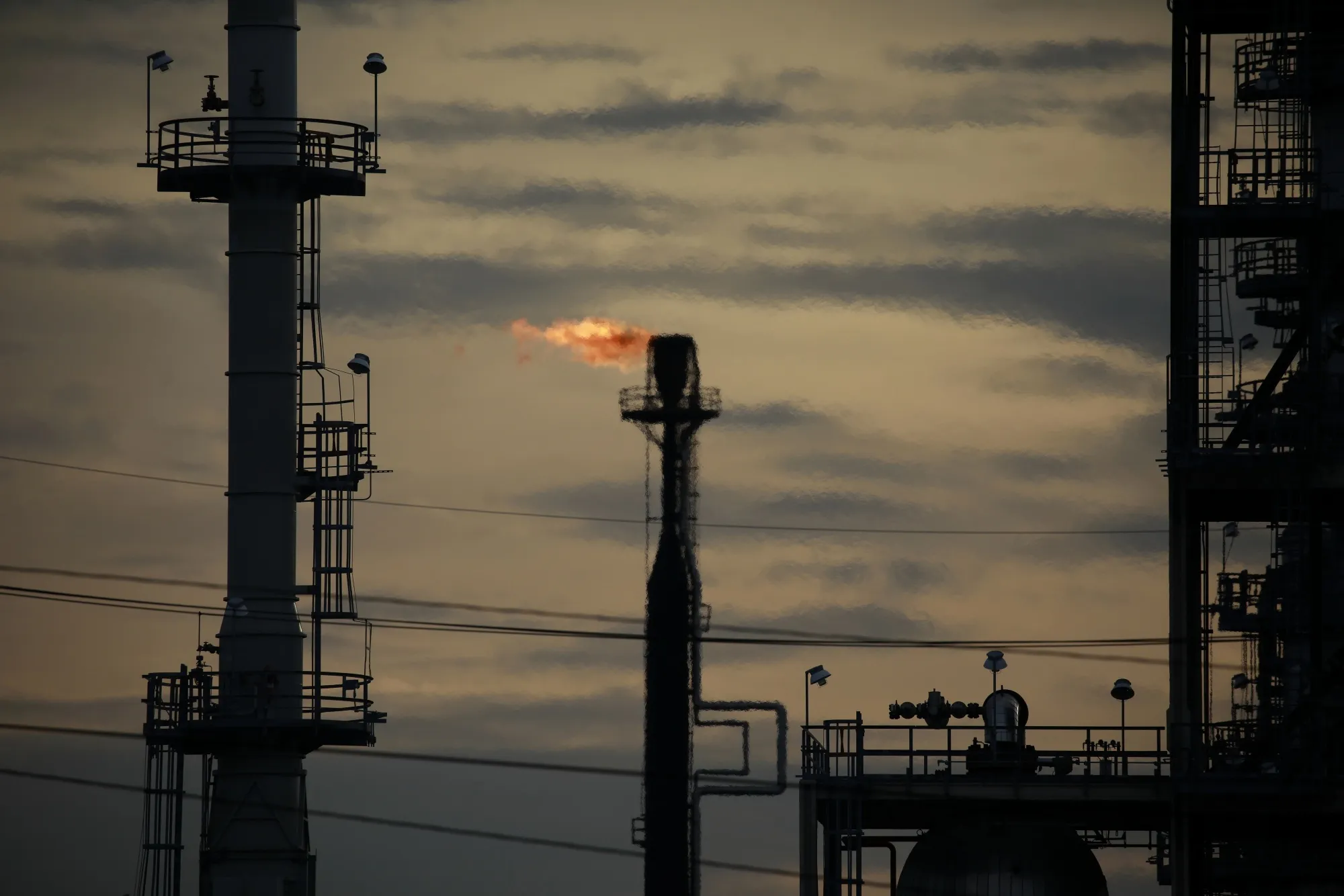 An oil flare burns at the BP Plc Whiting Refinery in Whiting, Indiana, U.S.