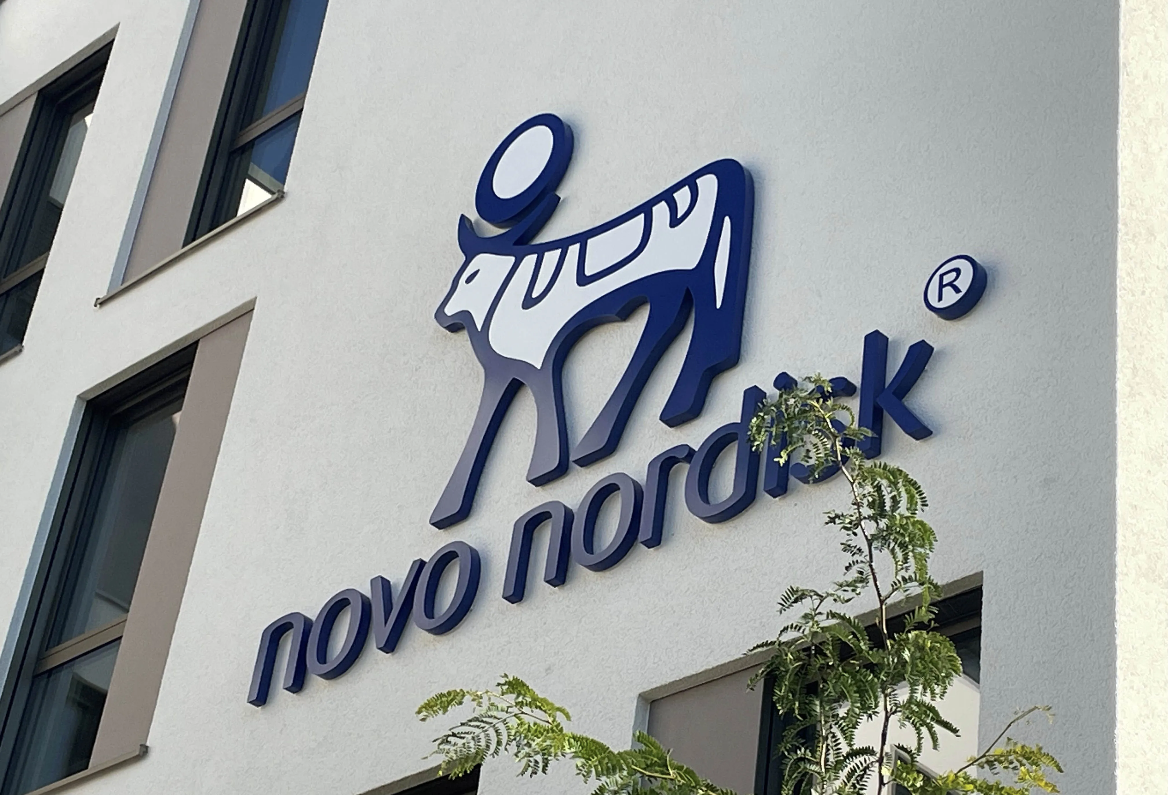 The Novo Nordisk logo on&nbsp;the&nbsp;German office.