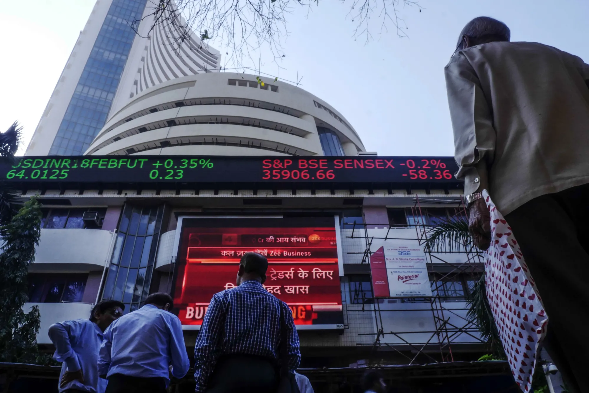 Views of the Bombay Stock Exchange as India Brings Back Long-Term Tax on Stock Gains to Boost Revenue