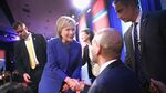 Democratic presidential candidate Hillary Clinton greets guests after participating in a CNN event at the University of South Carolina on Feb. 23, 2016, in Columbia.