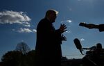Donald Trump speaks to the media on the South Lawn of White House on Nov. 3.