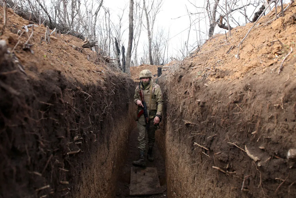 Ukraine near the Russian border, April 2021.