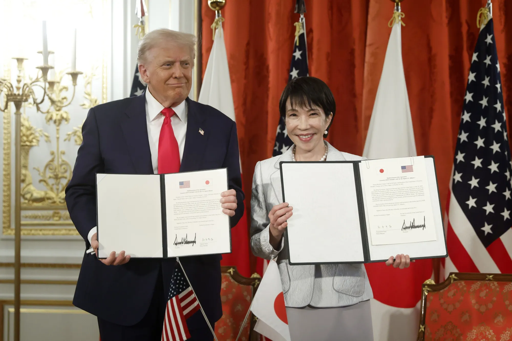 US President Donald Trump in Japan