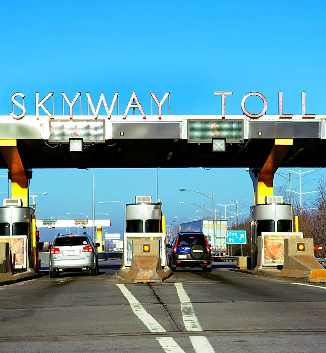 The Chicago Skyway Toll Bridge plaza. Photo: Karen Bleier/AFP/Getty Images