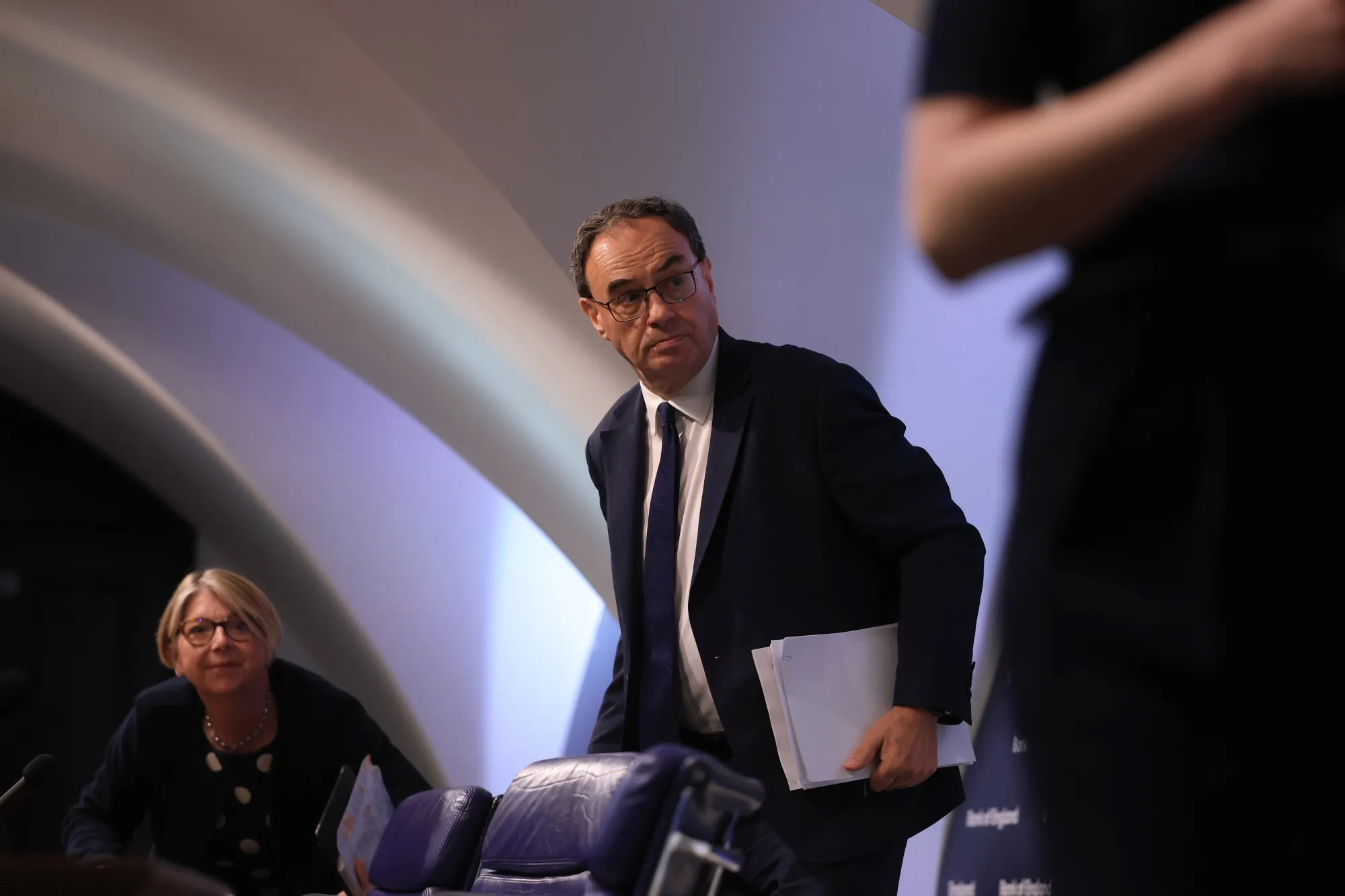 Andrew Bailey&nbsp;during a financial stability report news conference at the central bank's headquarters in the City of London, UK, on&nbsp;July 9.