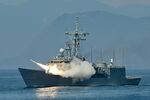 The Taiwanese navy launches a US-made Standard missile from a frigate during annual drills in July.