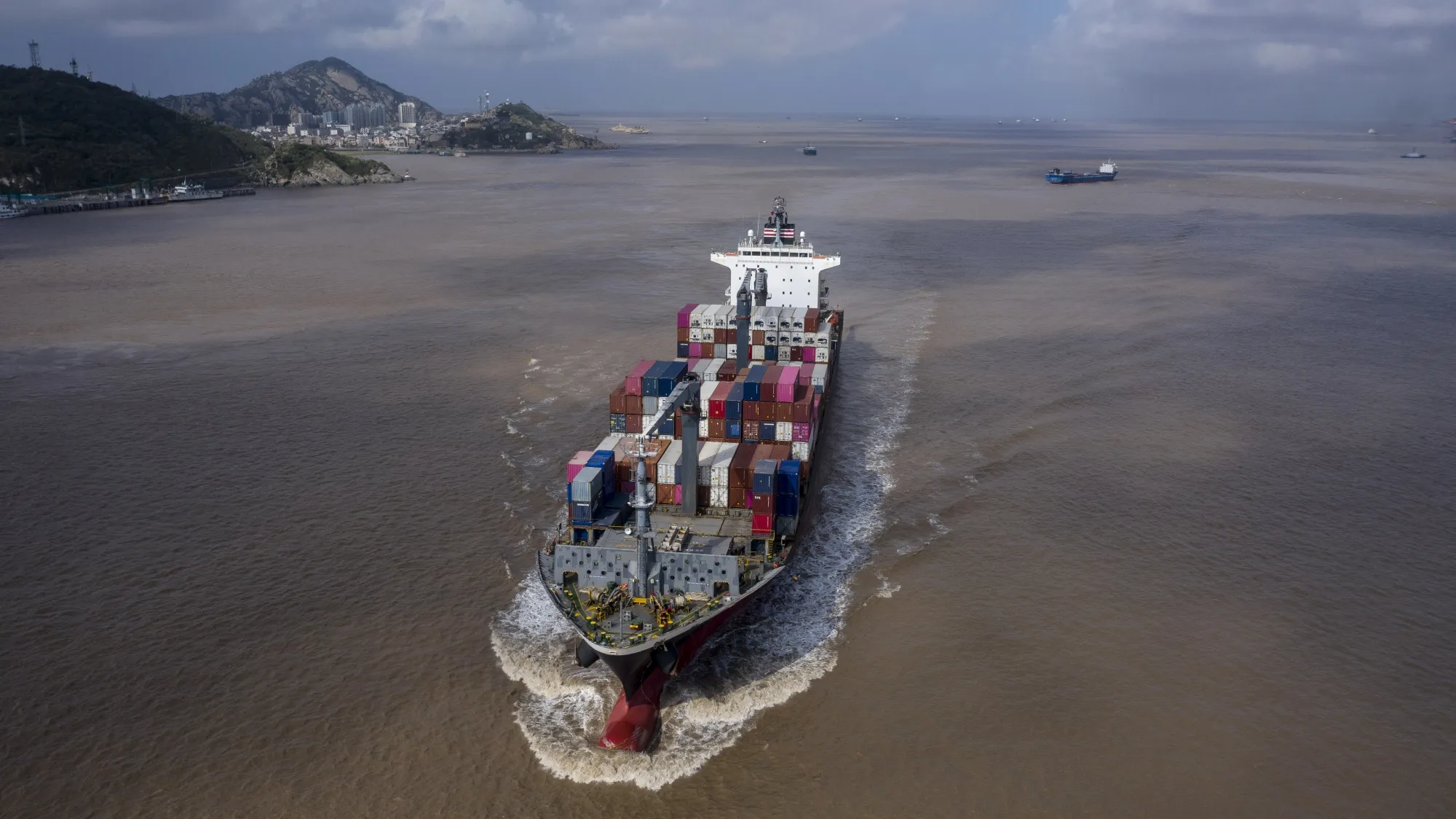 Views of the Yangshan Deepwater Port Ahead of China Trade Figures
